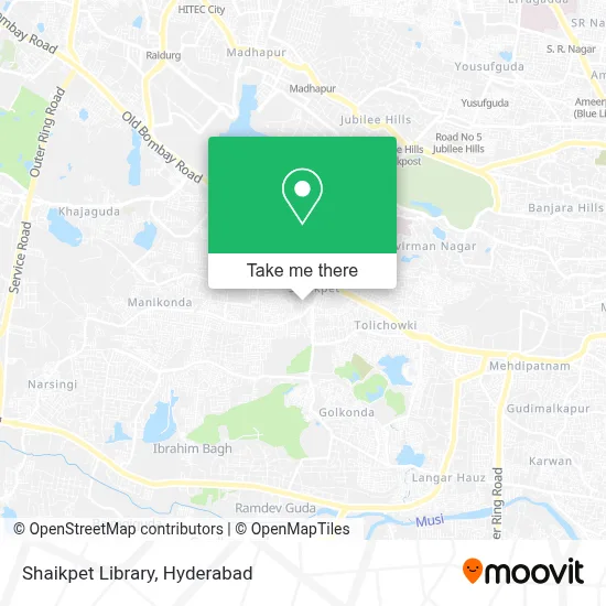 Shaikpet Library map