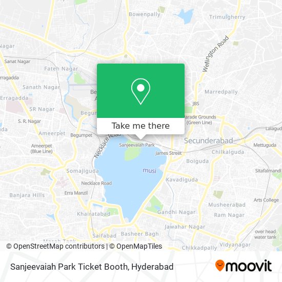 Sanjeevaiah Park Ticket Booth map