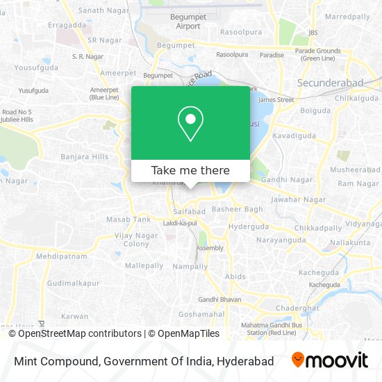 Mint Compound, Government Of India map