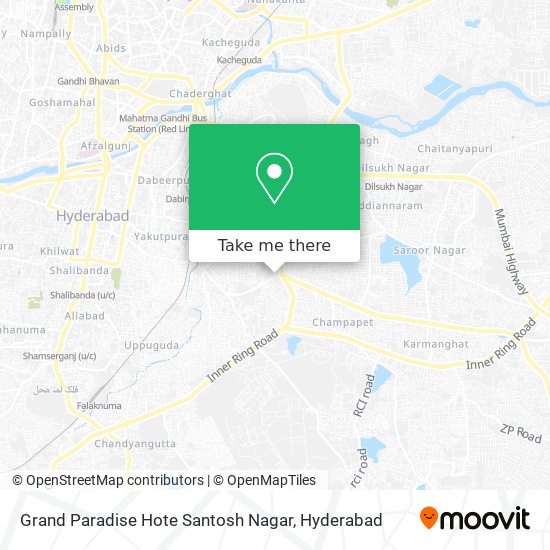 Grand Paradise Hote Santosh Nagar map