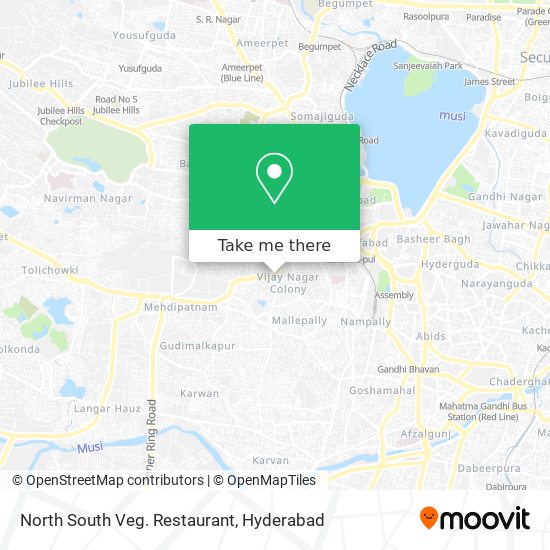 North South Veg. Restaurant map