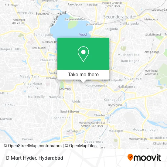D Mart Hyder map
