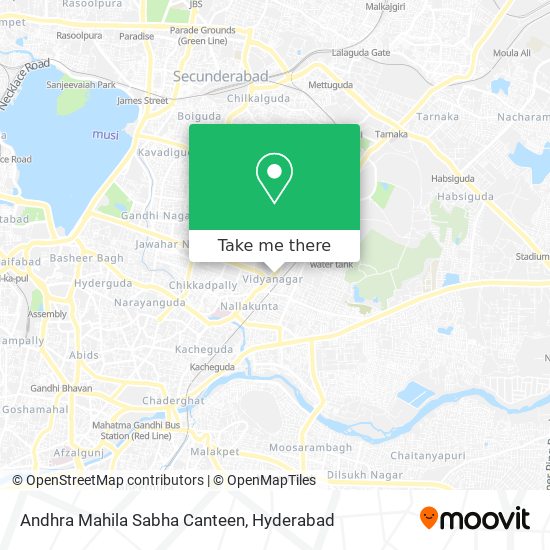 Andhra Mahila Sabha Canteen map