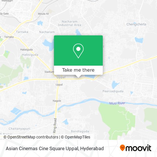 Asian Cinemas Cine Square Uppal map