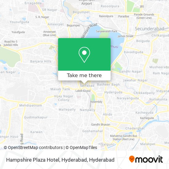 Hampshire Plaza Hotel, Hyderabad map