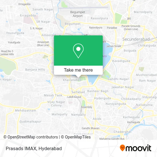 Prasads IMAX map