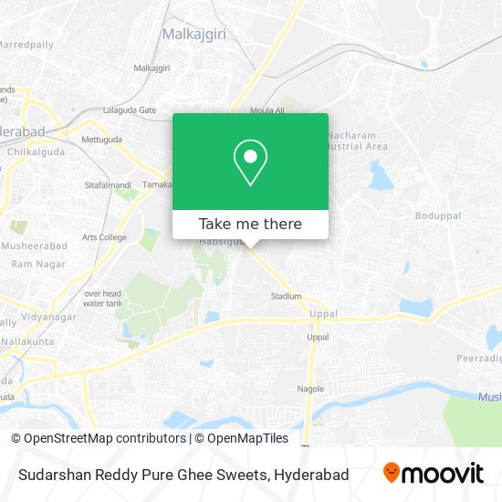 Sudarshan Reddy Pure Ghee Sweets map