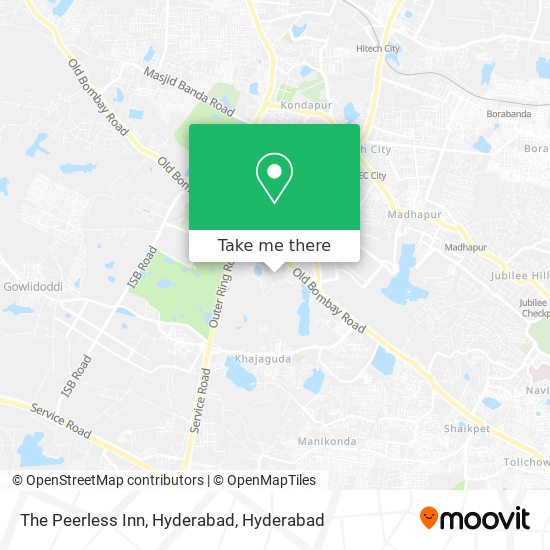The Peerless Inn, Hyderabad map