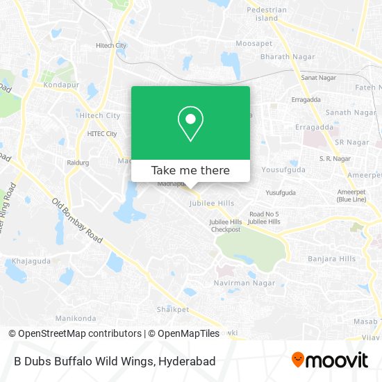 B Dubs Buffalo Wild Wings map