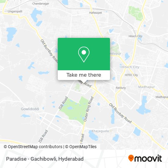 Paradise - Gachibowli map