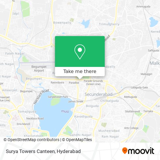 Surya Towers Canteen map