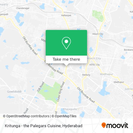 Kritunga - the Palegars Cuisine map