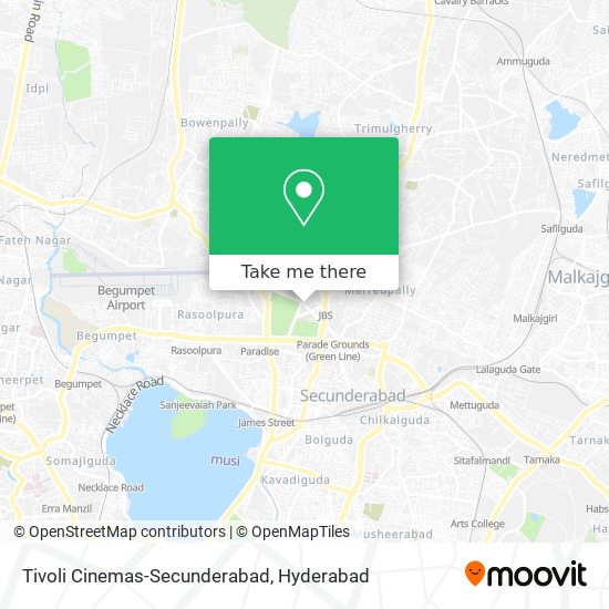 Tivoli Cinemas-Secunderabad map
