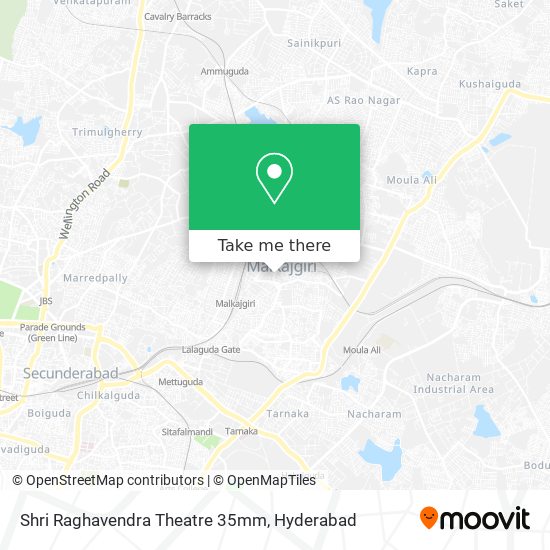 Shri Raghavendra Theatre 35mm map