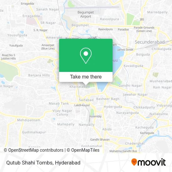Qutub Shahi Tombs map