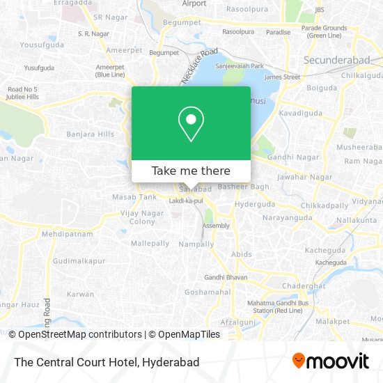 The Central Court Hotel map