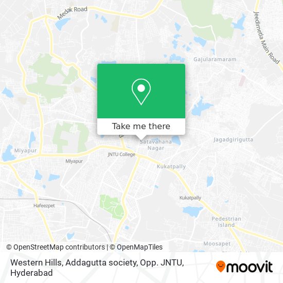 Western Hills, Addagutta society, Opp. JNTU map