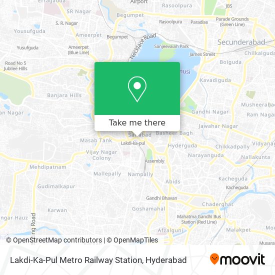 Lakdi-Ka-Pul Metro Railway Station map