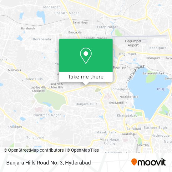 Banjara Hills Road No. 3 map