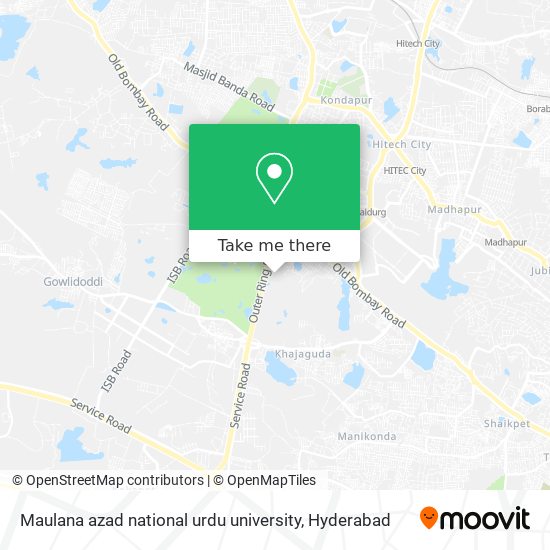 Maulana azad national urdu university map