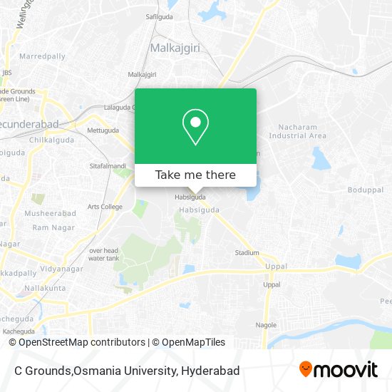 C Grounds,Osmania University map