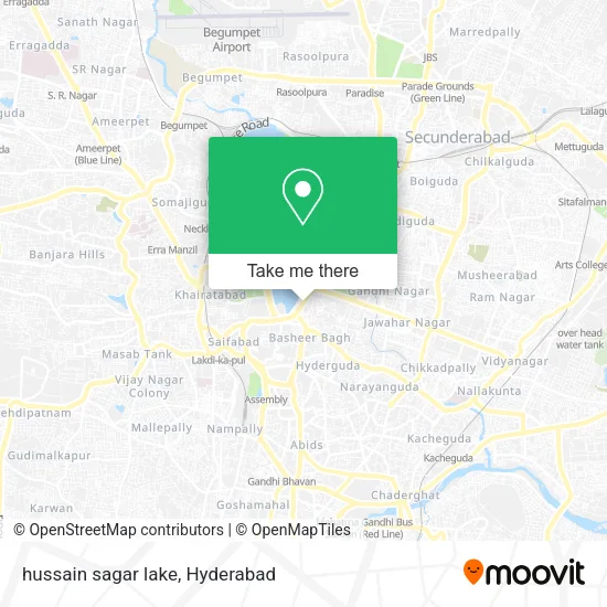 hussain sagar lake map