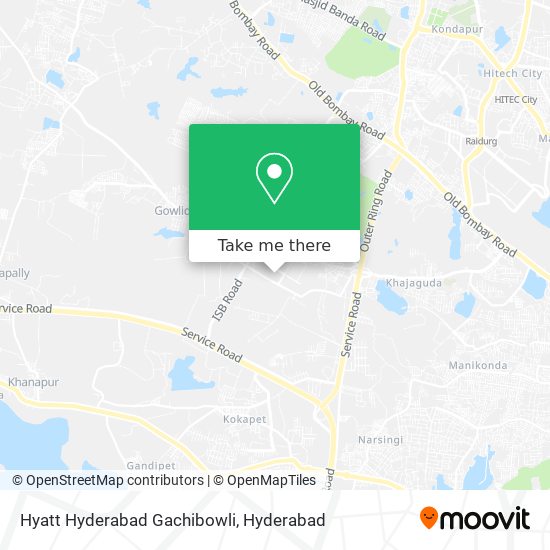 Hyatt Hyderabad Gachibowli map