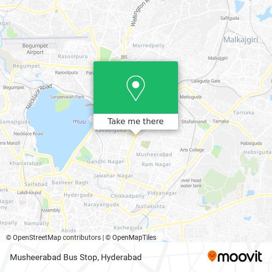 Musheerabad Bus  Stop map