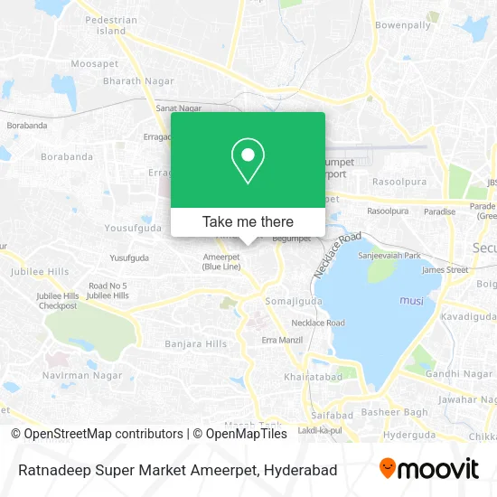 Ratnadeep Super Market Ameerpet map