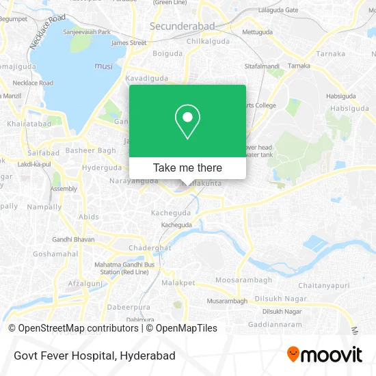 Govt Fever Hospital map