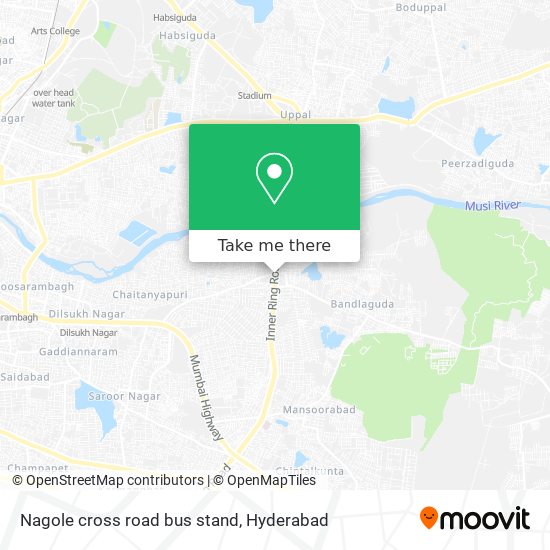 Nagole cross road bus stand map