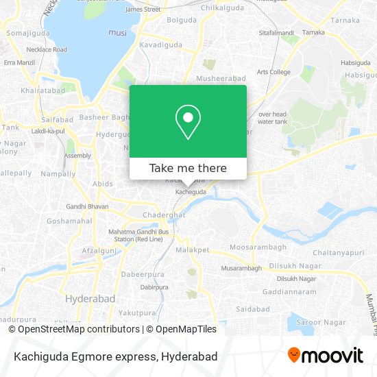 Kachiguda Egmore express map