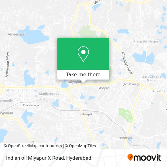 Indian oil Miyapur X Road map