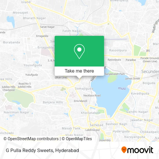 G Pulla Reddy Sweets map