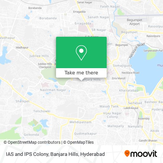 IAS and IPS Colony, Banjara Hills map