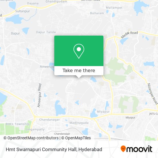Hmt Swarnapuri Community Hall map