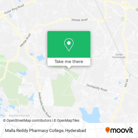 Malla Reddy Pharmacy College map