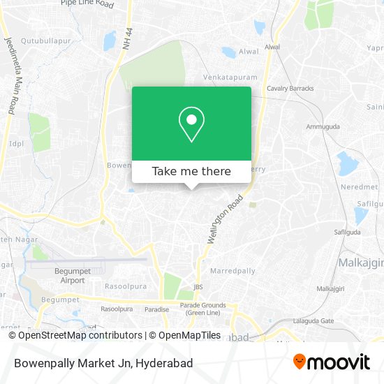 Bowenpally Market Jn map