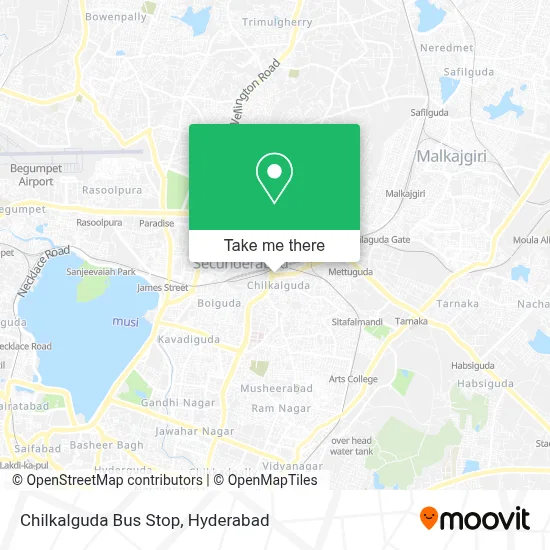 Chilkalguda Bus Stop map