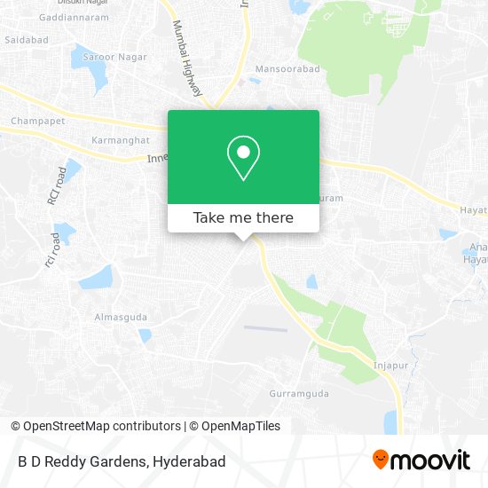 B D Reddy Gardens map