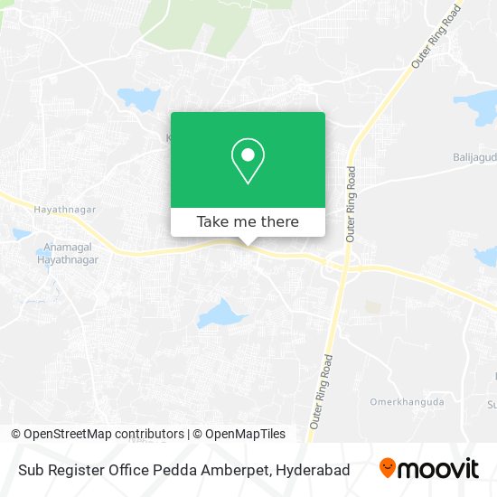 Sub Register Office Pedda Amberpet map