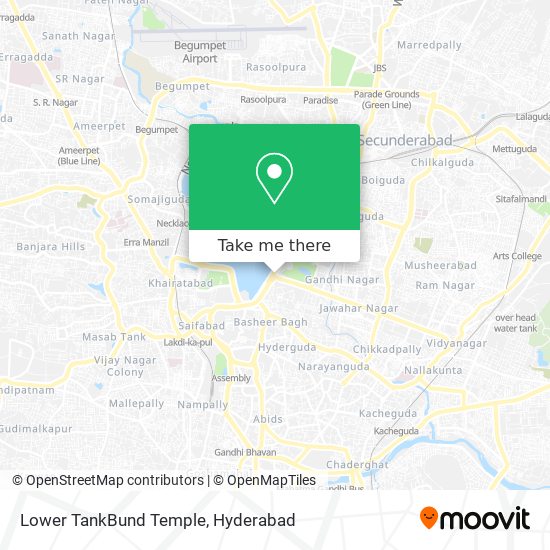 Lower TankBund Temple map