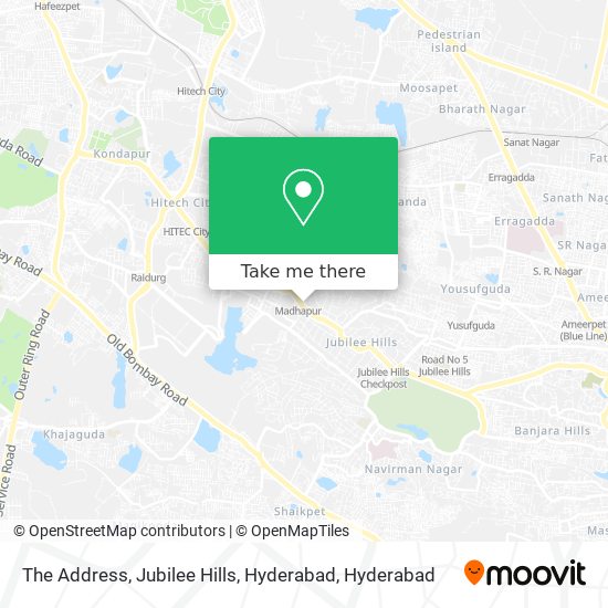 The Address, Jubilee Hills, Hyderabad map