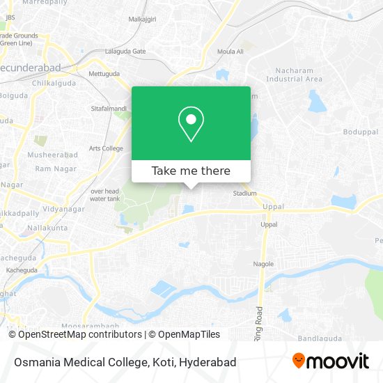 Osmania Medical College, Koti map