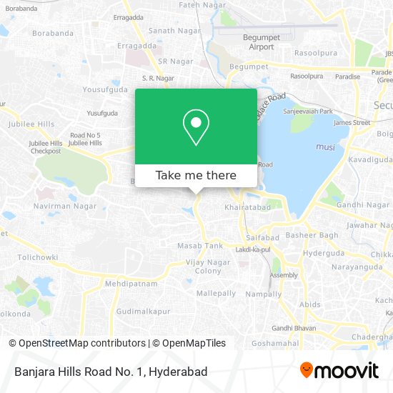 Banjara Hills Road No. 1 map