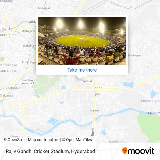 Rajiv Gandhi Cricket Stadium map