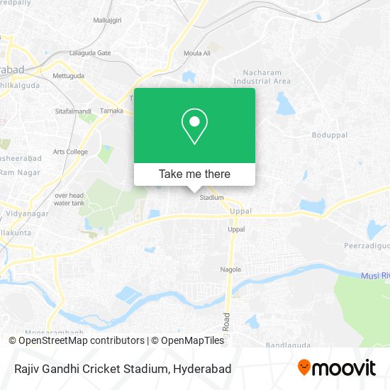 Rajiv Gandhi Cricket Stadium map