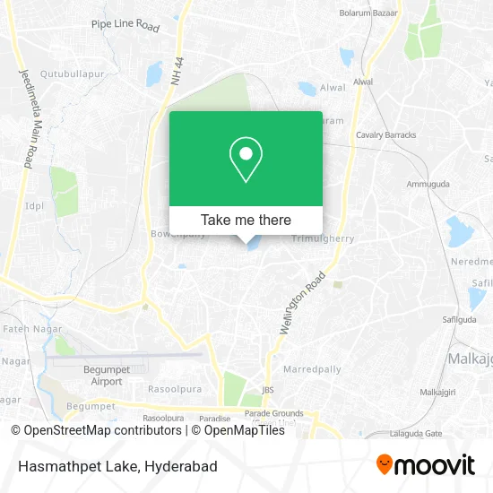 Hasmathpet Lake map