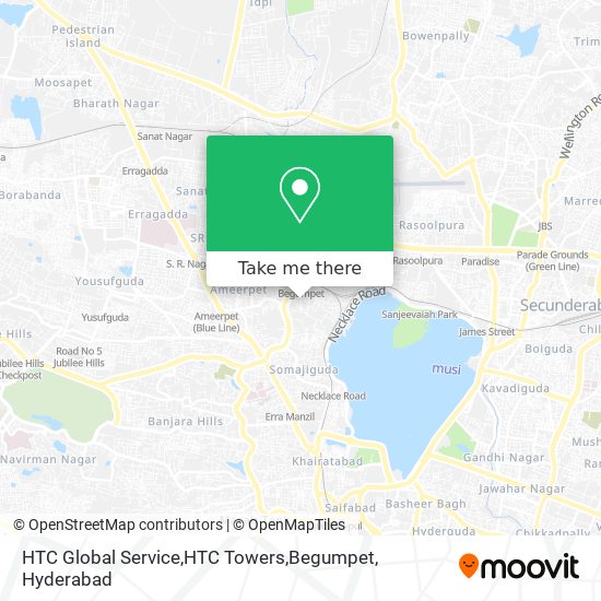 HTC Global Service,HTC Towers,Begumpet map