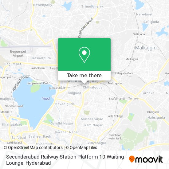 Secunderabad Railway Station Platform 10 Waiting Lounge map